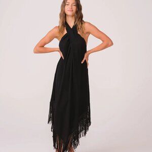 PQ Kate Fringe-Trim Dress - Midnight NWT